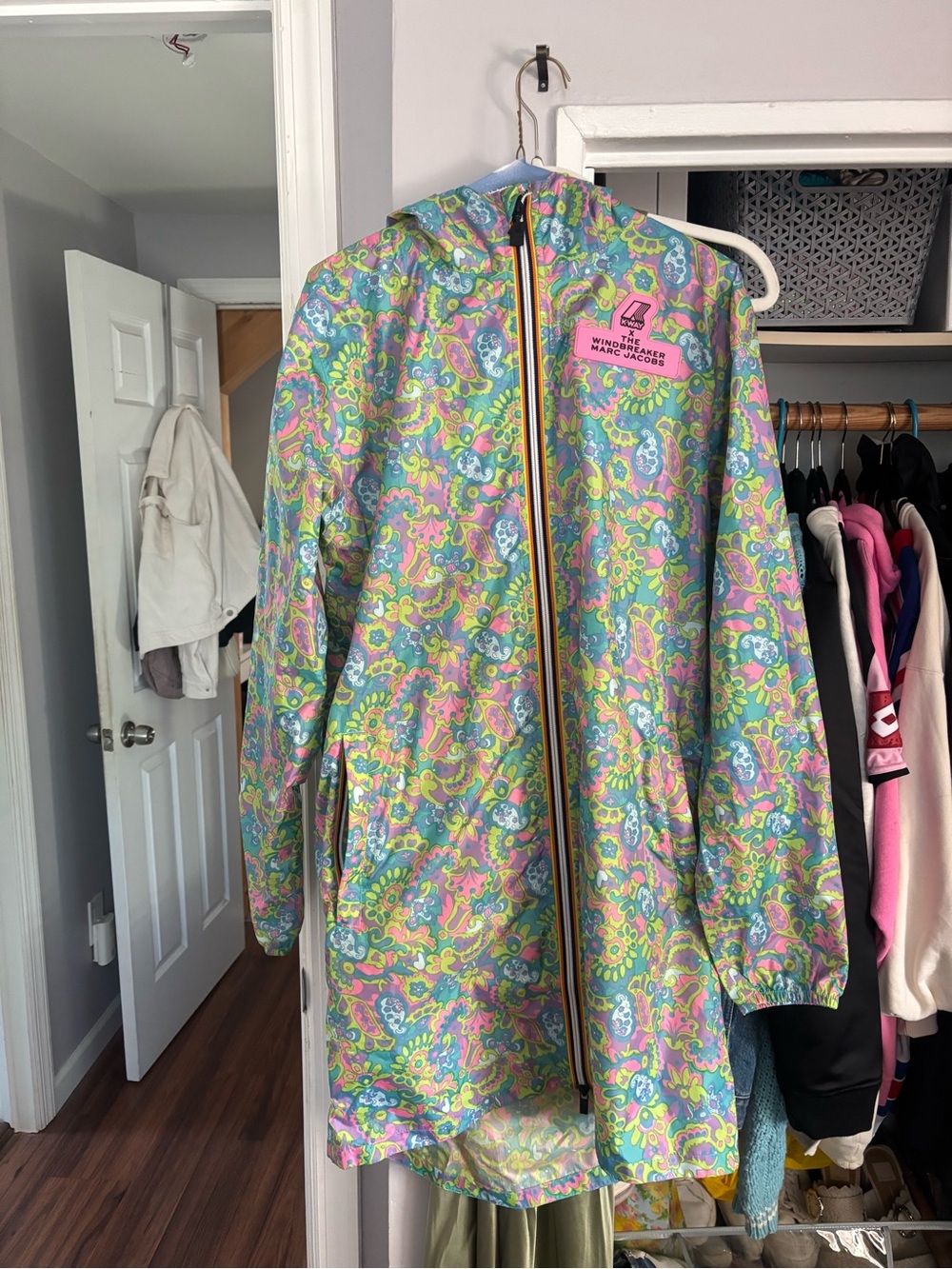Marc Jacobs x KWAY “The Windbreaker” Multicolor Paisley Raincoat